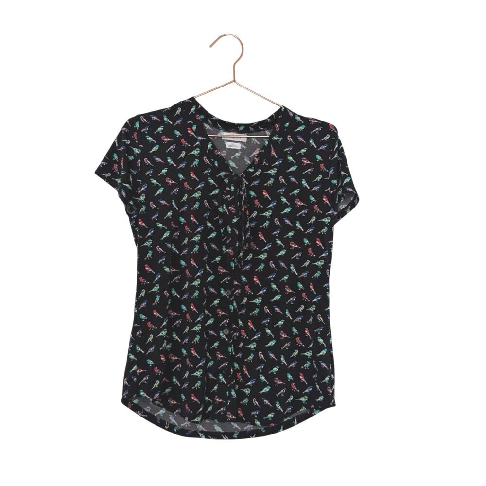 Van Heusen Black bird print Blouse